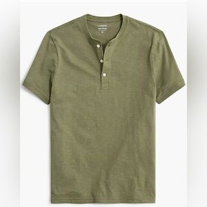 J crew factory short sleeved henley in slub cotton